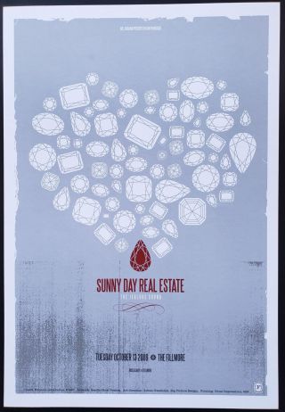 Sunny Day Real Estate Concert Poster Fillmore F 1027 2009