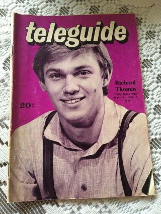 1974 The Okanagan Television System Teleguide Richard Thomas The Waltons Cover