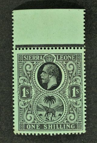 Sierra Leone,  Kgv,  1912,  1s.  Value,  Watermark Inverted,  Sg 124w,  Um,  Cat £70.