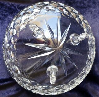 Vintage Retro 3 footed Diamond Cut Crystal Bowl 18cm 640g 3