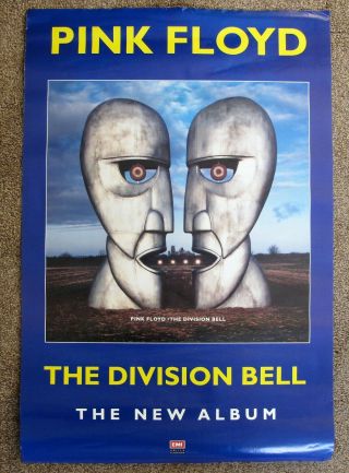 Pink Floyd - The Division Bell - Emi Uk 1994 Record Shop Promo Poster