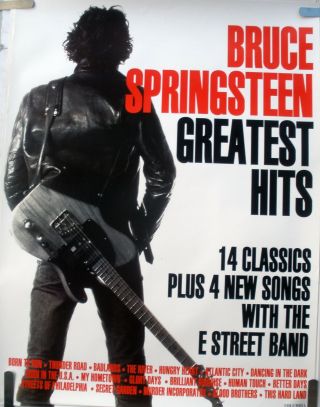 Rare Bruce Springsteen Greatest Hits 1995 Vintage Record Album Promo Poster
