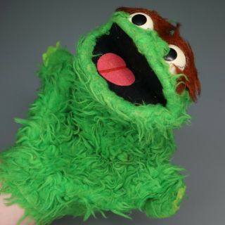 Vintage Oscar The Grouch Hand Puppet Sesame Street 1970s