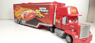 Disney Pixar Cars Mack Hauler Transporter Storage Carrier/handle W/cars H1