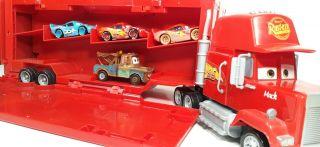 Disney Pixar Cars MACK hauler transporter storage carrier/handle W/CARS H1 2