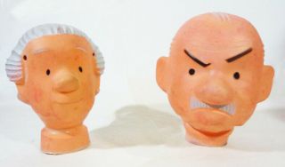 Vintage Mr & Mrs Wilson Puppet Heads (1960 