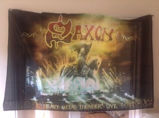 Official License - Saxon - Giant - Textile Poster Flag.  - W56 " X 37 " L