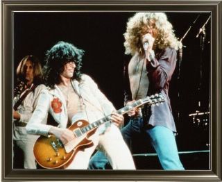 Rare Framed Led Zeppelin - Large Glossy Photo 20x16 Inches