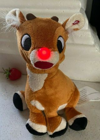 Rudolph The Red Nose Reindeer Plush Gemmy 8 " Animated Singing Holiday,  2011