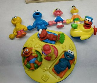 1993 Tyco Sesame Street Floating Bath Tub Puzzle Big Bird Elmo Bert Ernie Cookie