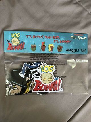 Ren And Stimpy Dress - Up Log Magnet Set The Nickelodeon Nick Box Exclusive