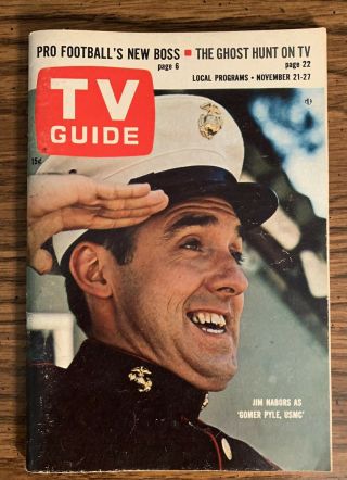 Tv Guide November 1964 Jim Nabors Gomer Pyle Usmc No Label