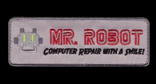 Mr Robot Fsociety Tv Show Computer Repair 3.  75 Inch Iron On Patch