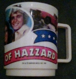 Dukes Of Hazzard Plastic Cup/mug Usa Warner Bros - Vintage 1981 Deka
