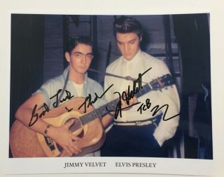 Elvis Presley 8x10 Vintage Photo Jimmy Velvet Autographed Tcb Stamped