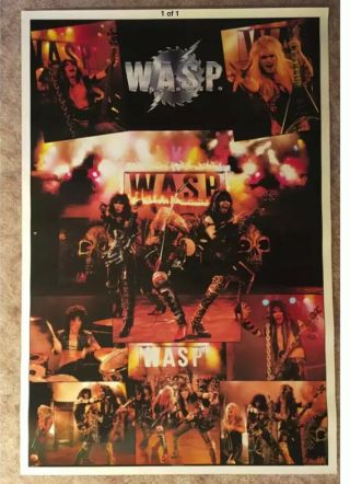 Wasp Huge 1984 Poster Birite Chicago Blackie Lawless