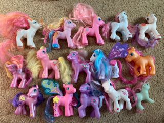 15 Vintage My Little Ponies In Need Of Love 14 G3,  1 Baby G1,  Various Damage
