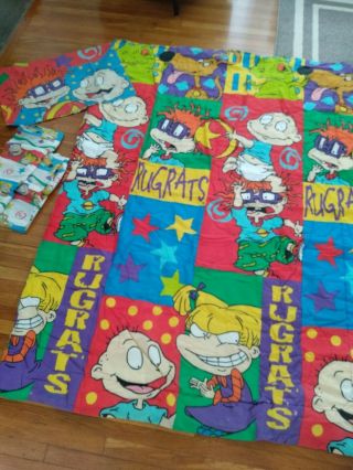 Vintage 90s Nickelodeon Rugrats Bed Set (comforter,  Sheets,  Pillow Case)