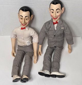 Pair Vintage Orignal PeeWee Herman Pull - String Talking Dolls (1987) Matchbox 17” 3