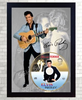 Elvis Presley Signed Framed Photo Cd Disc Love Me Tender Perfect Gift 2