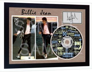 Billie Jean Thriller Michael Jackson Signed Autographed Framed Photo Cd Disc