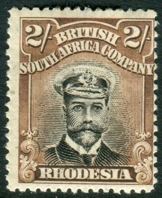 Rhodesia - 1913 - 19 2/ - Black & Brown Die Ii Perf 14.  A Mounted Example Sg 234