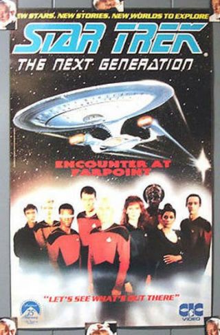 Vintage Star Trek:next Generation Uk Promo Poster - Encounter Farpoint (mfpo - 14)