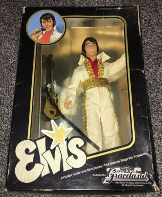 Elvis Presley Vintage 1984 Eugene Graceland 12 " Doll - With Guitar & Mic Rare