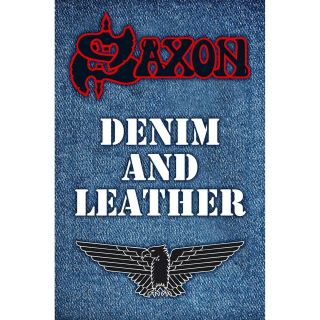 Saxon Denim And Leather Textile Poster Official Premium Fabric Flag
