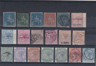 Mauritius Group Of Queen Victoria Stamps And