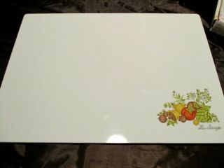 Vintage Corning Ware La Sauge Spice Of Life Counter Saver Cutting Board 14”x10”