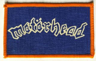 Motorhead - Logo - Old Og Vtg 70/80`s Printed Patch Sew On Orange Lemmy Nwobhm