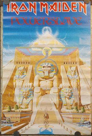 Iron Maiden Power Slave 1984 Poster Approx 22 X 34