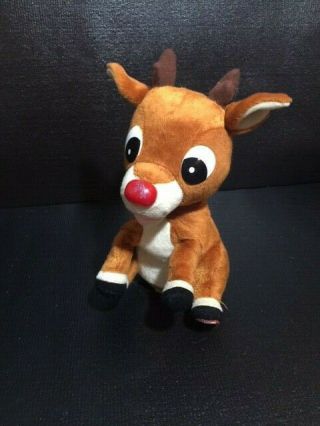 Gemmy Vintage Rudolph The Red Nosed Reindeer Talking Singing 8 " Rare Christmas