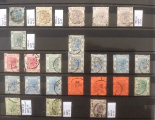 Hong Kong China Treaty Ports Amoy.  1863 - 91 Great Selection Of Cancels D27 Etc.