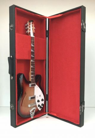 The Beatles George Harrison Rickenbacker 6 String Guitar Miniature In Case (uk)