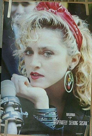Rare Madonna Desperately Seeking Susan 1985 Vintage Music Store Promo Poster