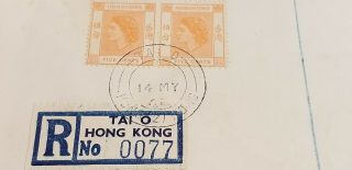 Hong Kong Post Office Opening Cover 1962 Tai O Po Registered Mail Rare