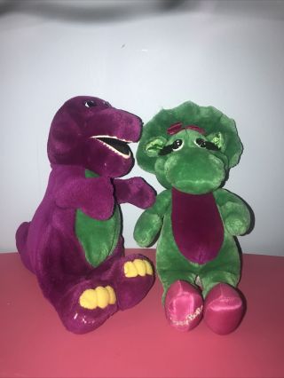 Barney Purple Dinosaur 13 " Plush Stuffed Animal Lyons Grp.  1993 & 1992 Baby Bop