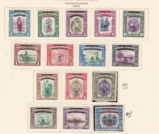 North Borneo ^^^^1947 Rarer Hinged And Mnh Set On Page $$@lar1726xxbnbo26