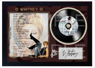 Whitney Houston The Greatest Hits Music Signed Framed Photo Lp Vinyl