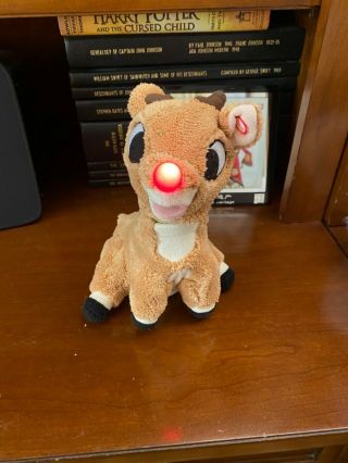 Gemmy Christmas Rudolph The Red Nosed Reindeer Singing Plush Lights