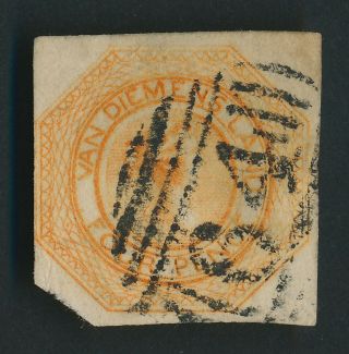 Tasmania Stamp 1853 Qv Sg 6 4d Brownish - Orange Plate I 1st State,