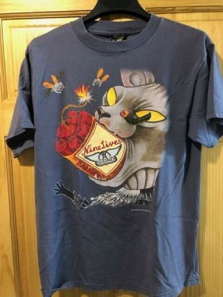 Aerosmith 1997 Nine Lives Tour Vintage T - Shirt,  Size Large,