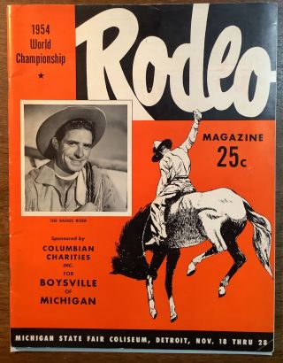 Tv Western - 1954 World Championship Rodeo Program The Range Rider Jock Mahoney