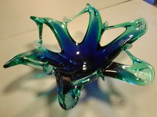 Vintage Murano / Art Glass Bowl Blue / Green
