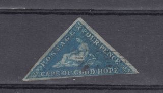 Cape Of Good Hope 1863 4d Blue Triangle Sg19 Fine J2721