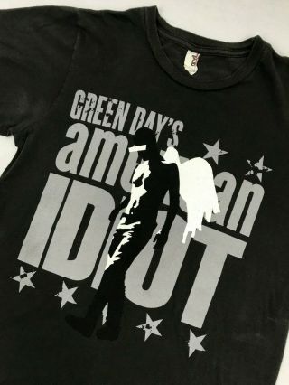 Green Day American Idiot Small Charcoal Gray Anvil Angel Stars 100 Cotton