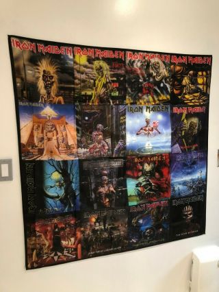 Iron Maiden Collage Album Cover Poster Flag Wall Tapestry 4x4 Feet Banner