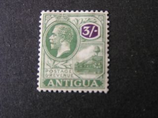 Antigua,  Scott 56,  3/ -.  Value Kgv 1921 - 29 St Johns Harbor Issue Mh